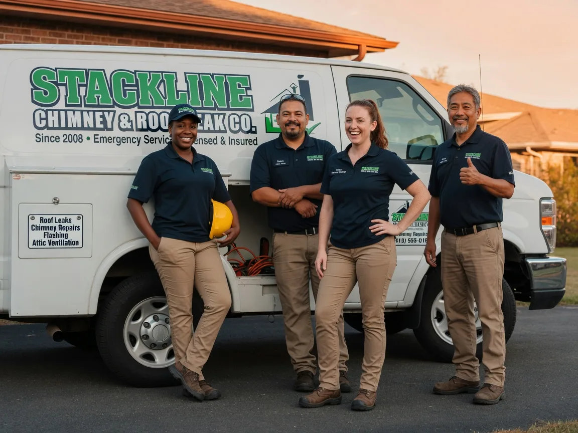 Chimney flashing repair company in Choctaw, OK